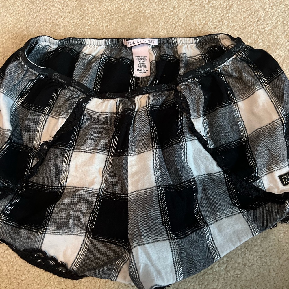Victoria's Secret Black and White Plaid Women's Shorts